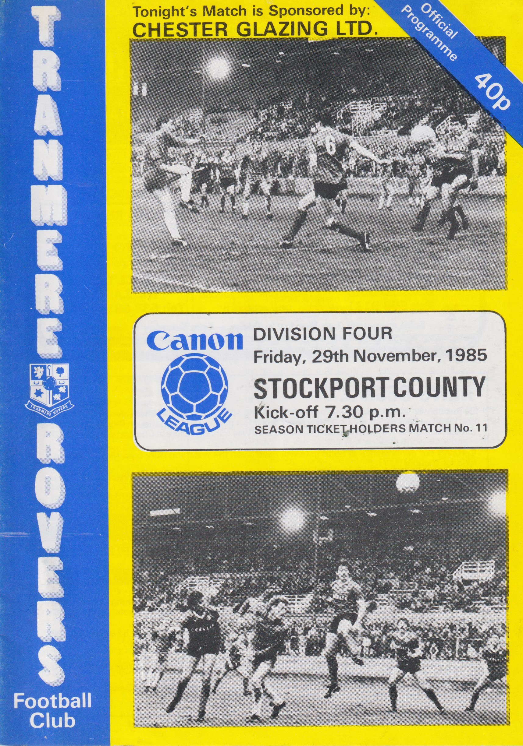 Tranmere Rovers v Stockport County match programme